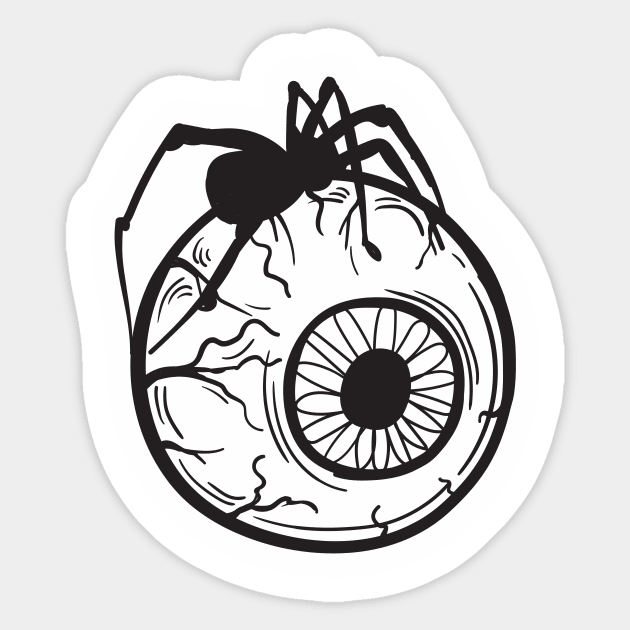 Spider on an Eyeball Sticker by Giorgi's